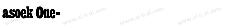 asoek One字体转换